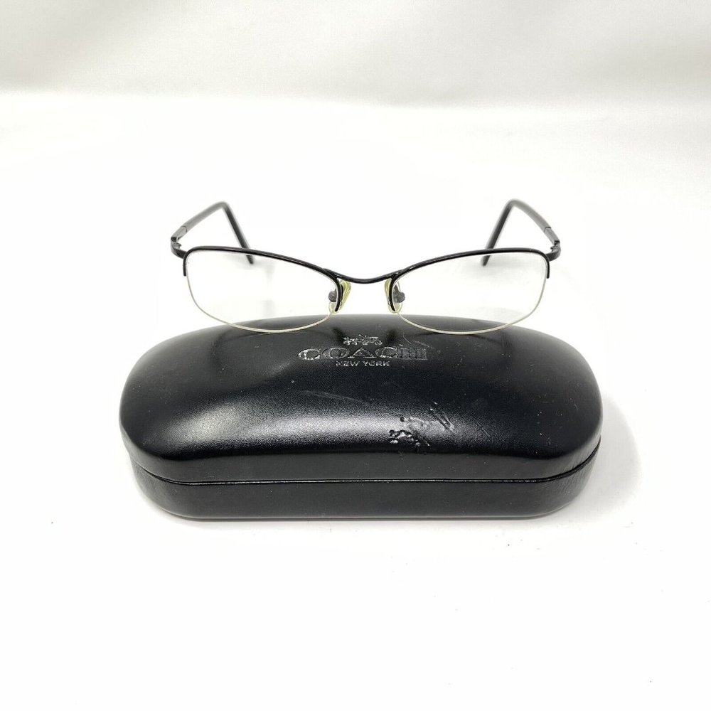 COACH  HANNAH Eyeglasses Frame Half Rimless 50 [] 17-135 Black - Picture 4 of 11